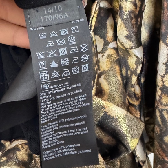 All Saints Lilliana Kettu Draped Dress Gold - Picture 5 of 11